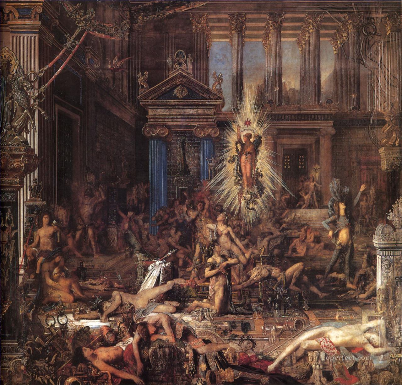 the suitors Symbolism biblical mythological Gustave Moreau Oil Paintings